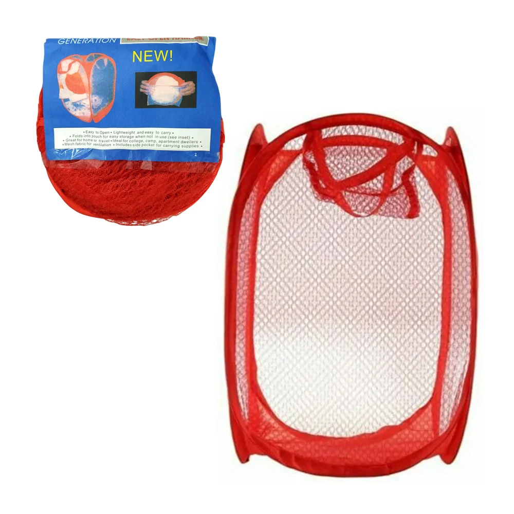 1pza cesto de malla plegable para ropa, ...