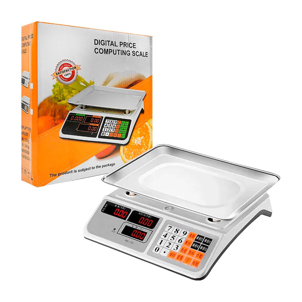 Báscula mediana con teclado numérico, precio-peso, pantalla digital / ab-729