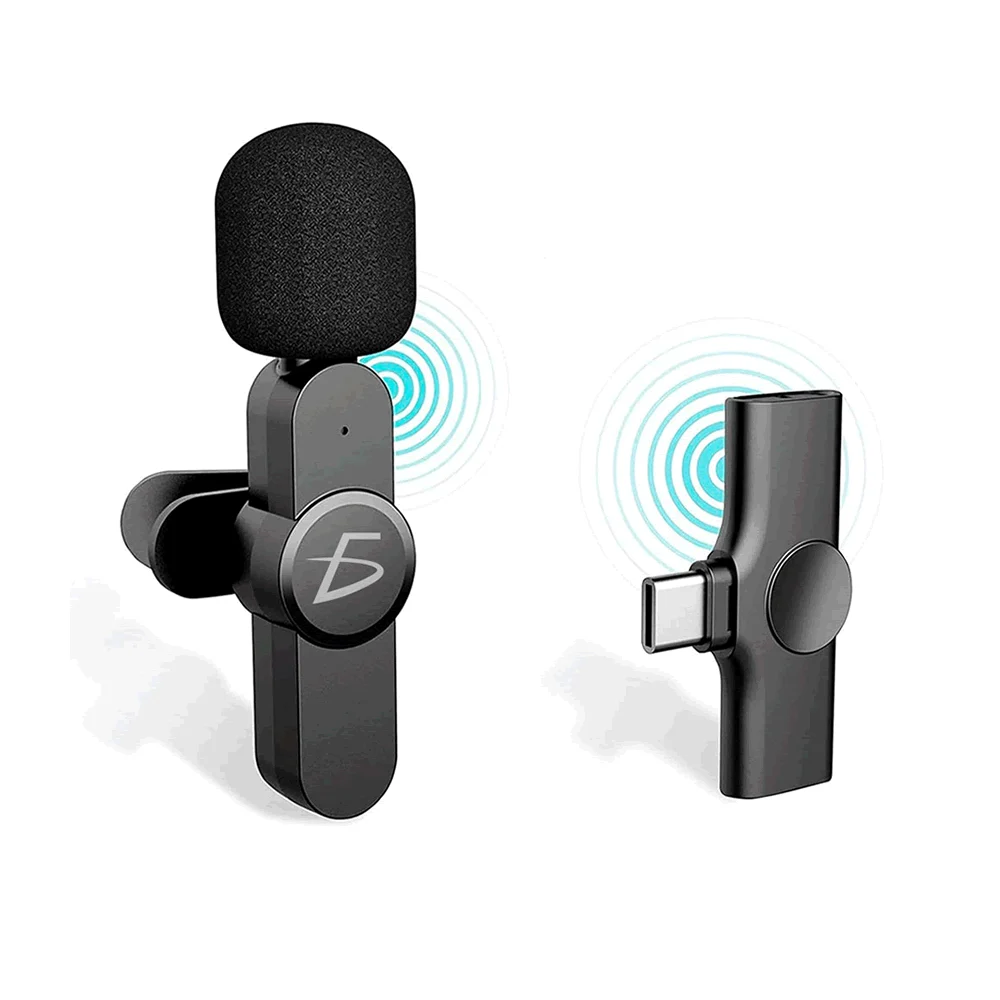 Micrófono inalámbrico de solapa con entrada tipo c 2.4g / adp.w2.tc