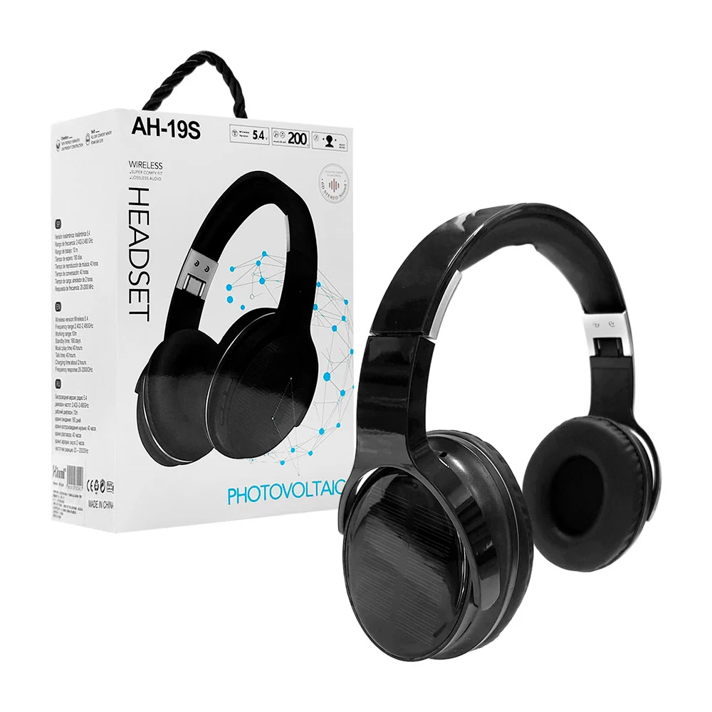 Diadema inalambrica bluetooth 5.4 con sonido estereo, variedad de colores / ah-19s