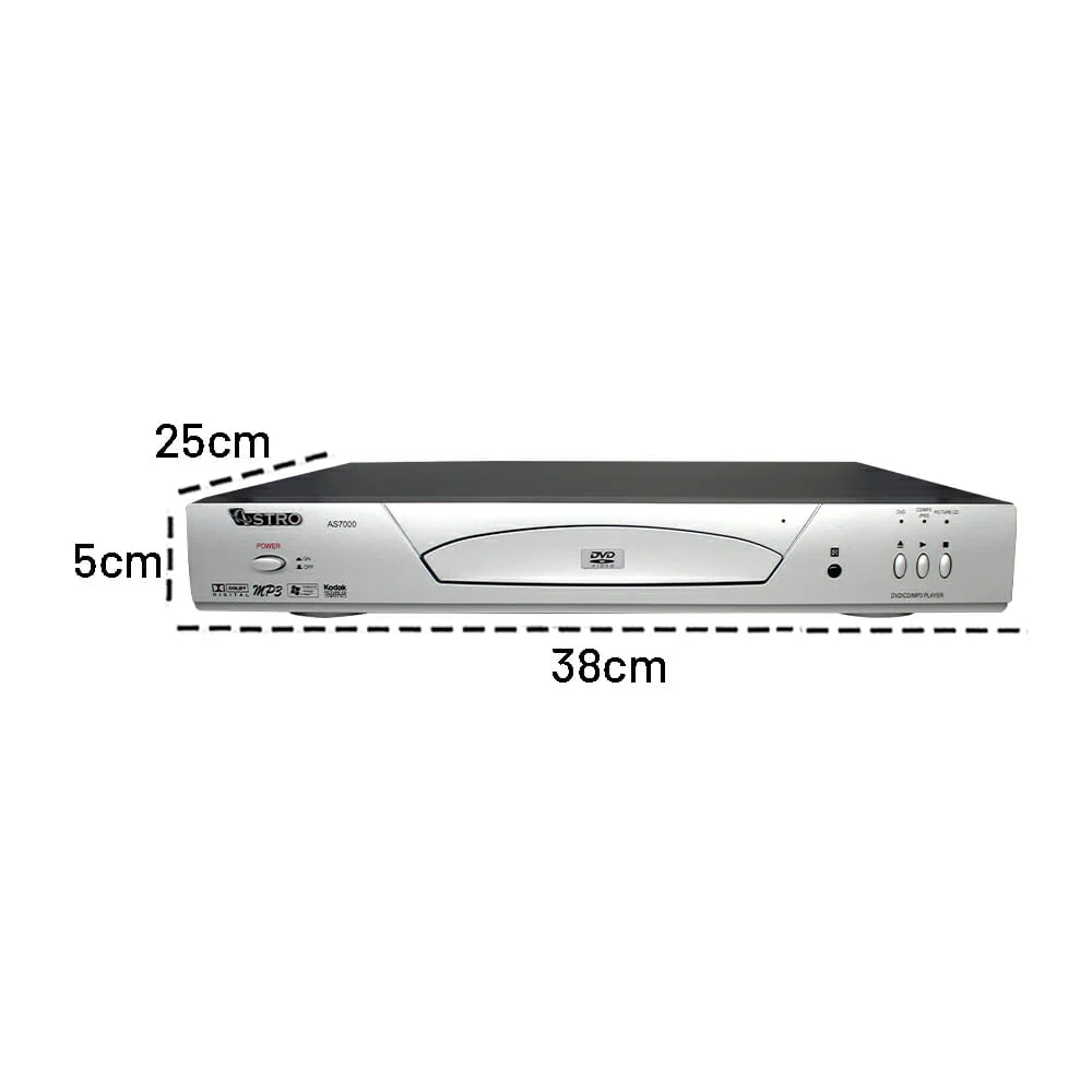 Reproductor astro de dvd / vcd / cd / mp3 / cd-r / cd-rw / 20w / as7000