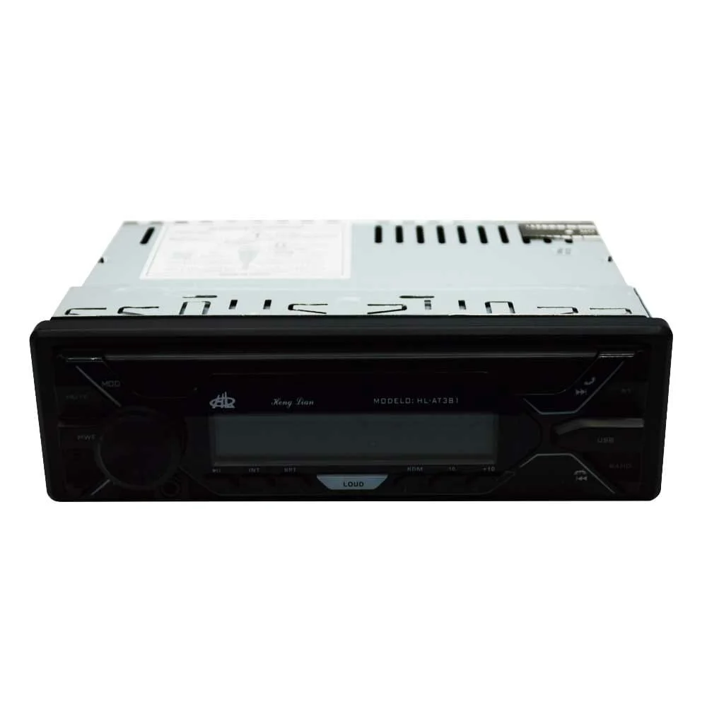Estereo bluetooth hl para automóvil con radio fm, reproducción de mp3, tarjeta sd, salida rca y control de volumen / at381 / hl-at381