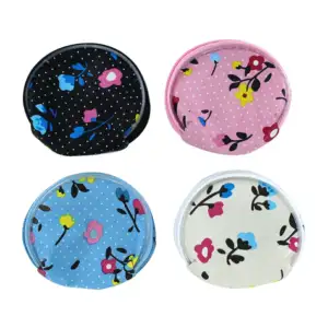 1pza Llavero mini monedero redondo con diseño de rosas flores, varied…