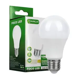 Foco led ahorrador de luz fría con consumo de 10w, iluminación de 50w…