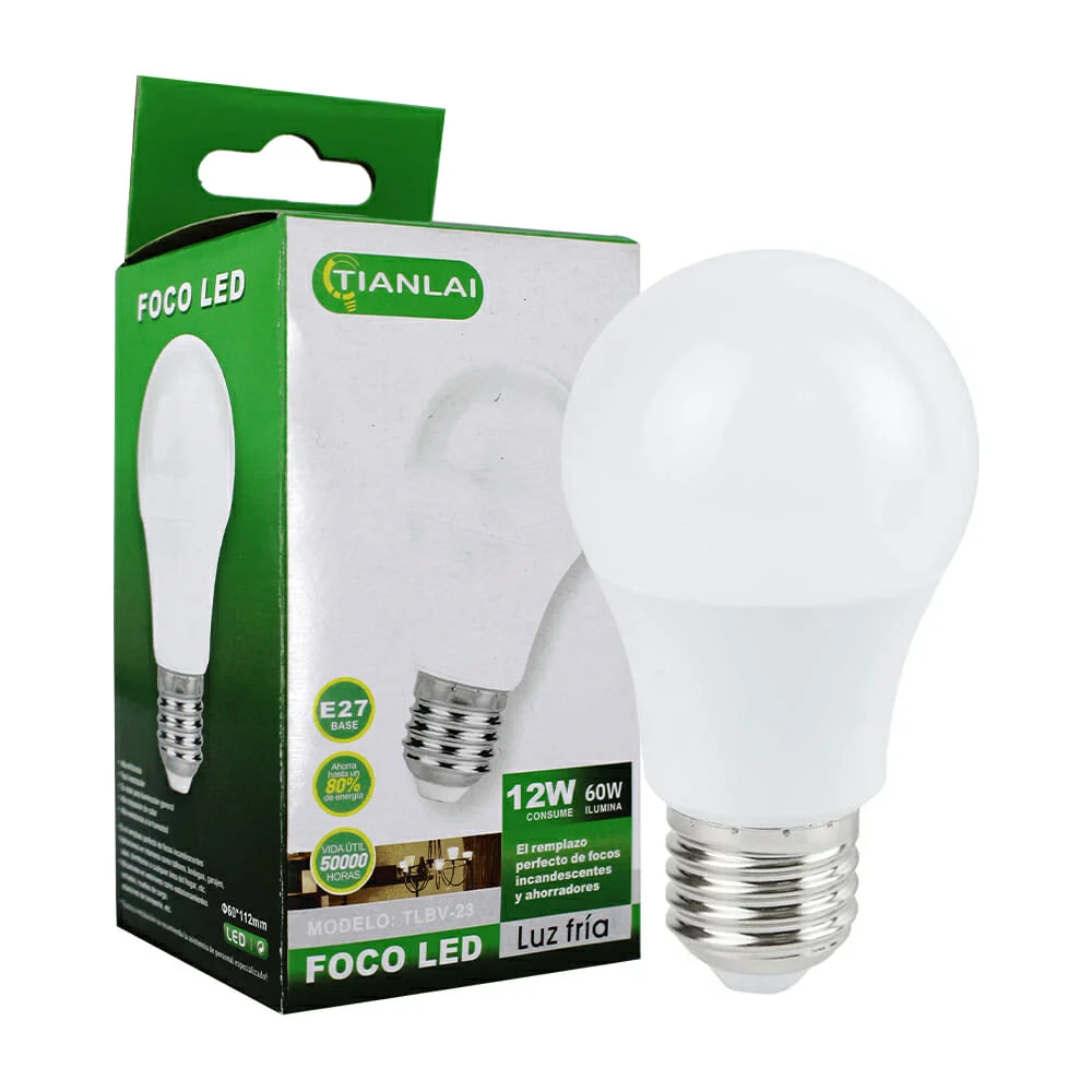 Foco led tianlai de luz fría con consum...