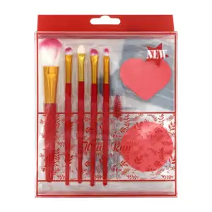 Set de 6 brochas para maquillaje + dos esponjas para aplicar maquilla…