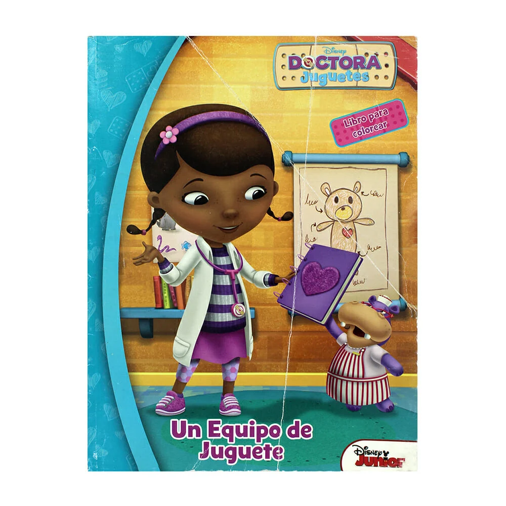 Libro con 192 páginas hojas diseño doctora juguetes un equipo de juguete para colorear / best1498-dj