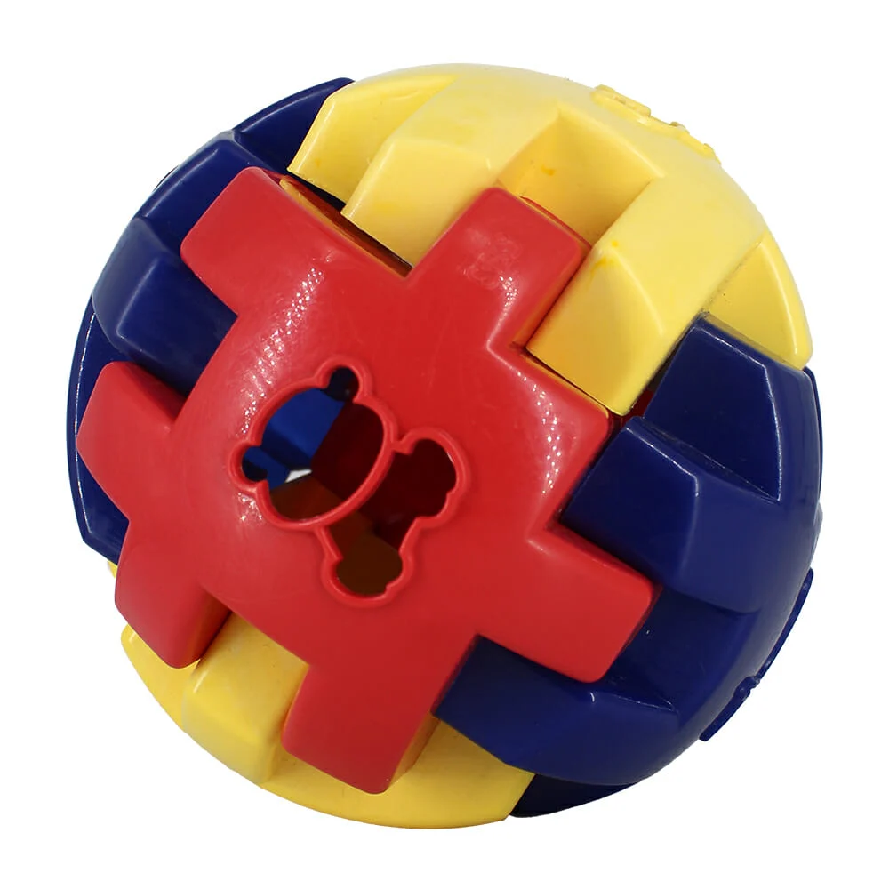 1pza Juguete esférico interactivo armable a 6 piezas y sonaja, variedad de colores / pelota didactica / juguete didactico