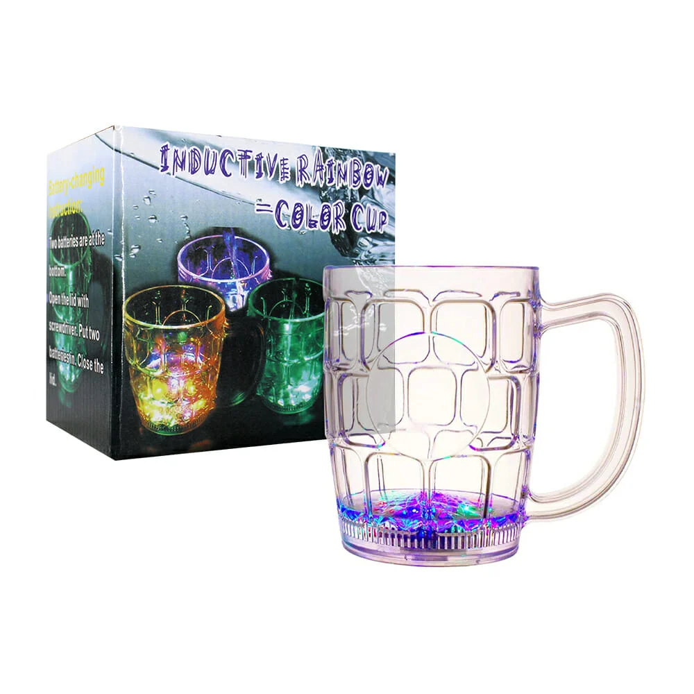 Taza redonda transparente de plástico c...