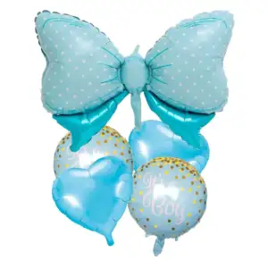 Set de globos para revelación de género, con diseños en forma de cora…