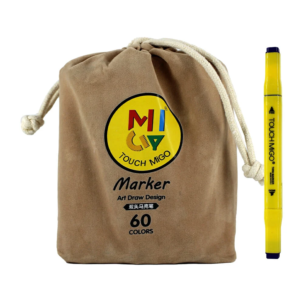 Bolsa con 60 marcadores touch migo de do...