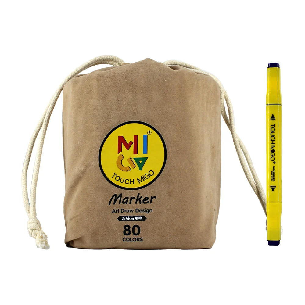 Bolsa con 80 marcadores touch migo doble...