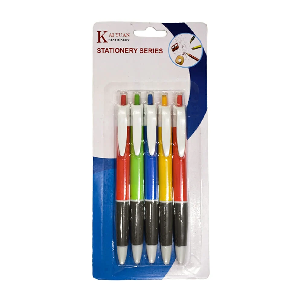 Blíster de 5 plumas, variedad de colores / c-7660-12
