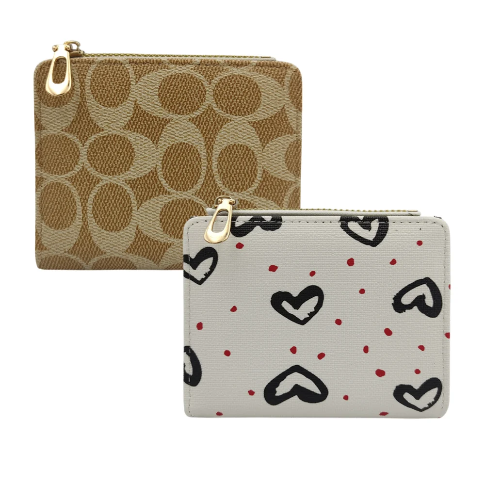 Cartera monedero con estampado de monogr...