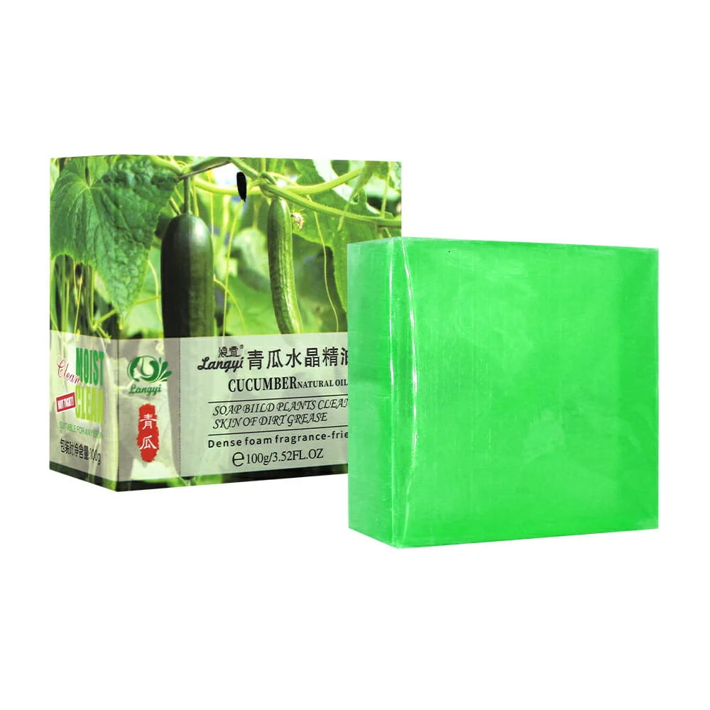 1pza Jabón limpiador con extracto de pepino 100g / ly1012