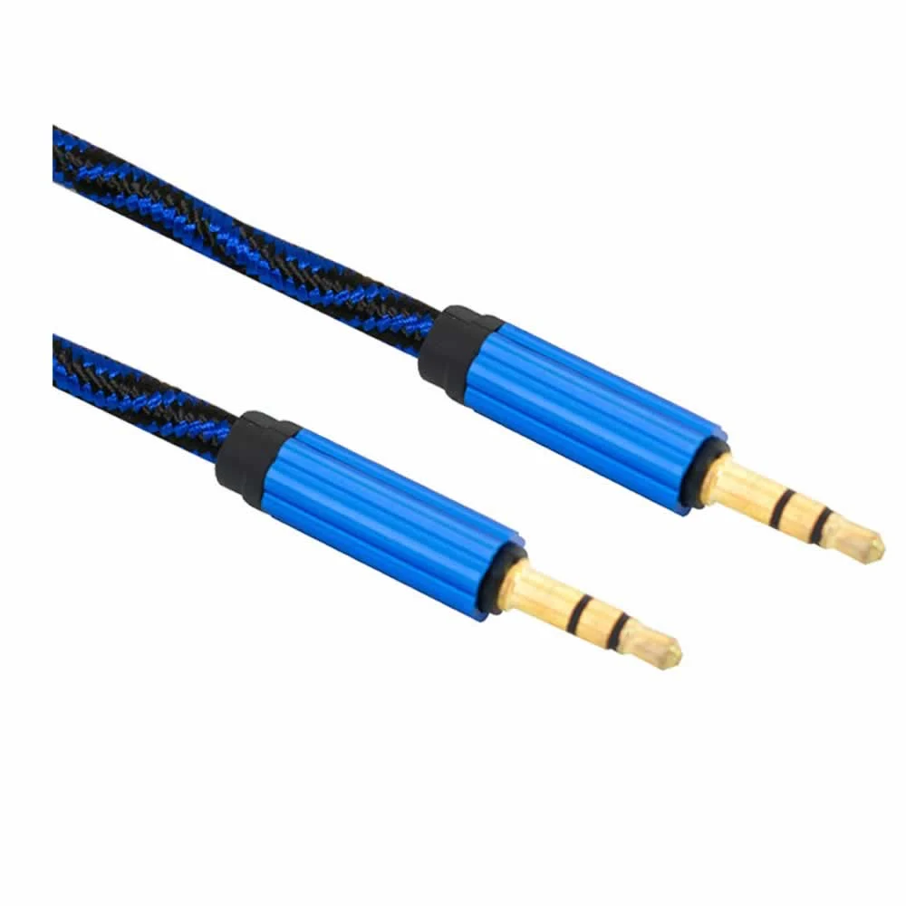 1pza Cable auxiliar 3.5mm bicolor tipo cuerda 2m, variedad de colores / R827 / ty-9002