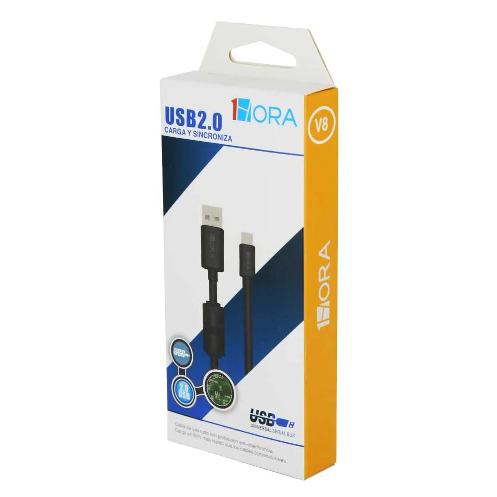 Cable tipo v8 1hora, variedad de colores / cab031-b