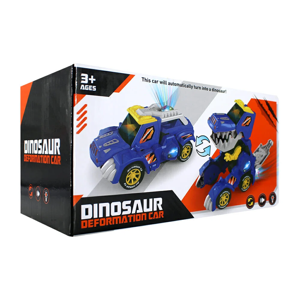 Carro dinosaurio 2 en 1 transformable con luz y sonido / 805