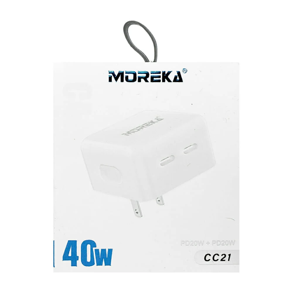 Cubo moreka 40w con 2 puertos tipo c / c...