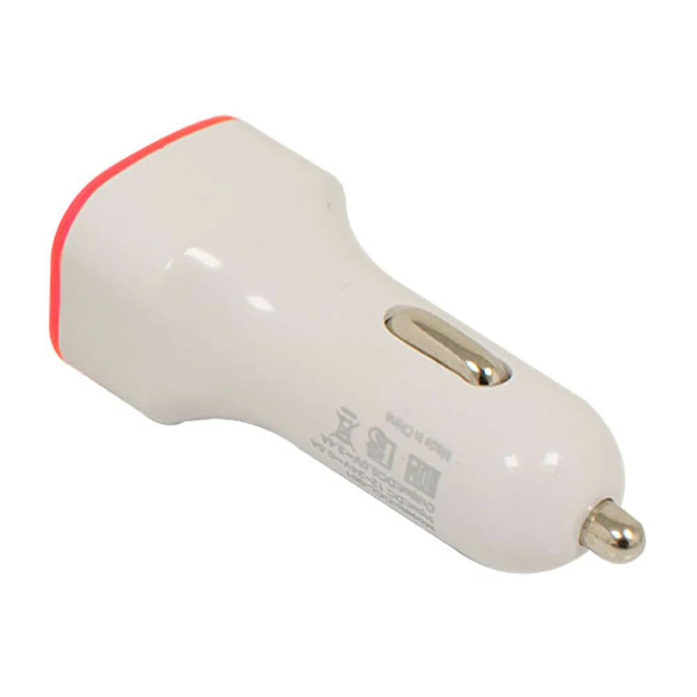 Plug-in cargador de celular para auto con 2 puertos usb / ccl-001