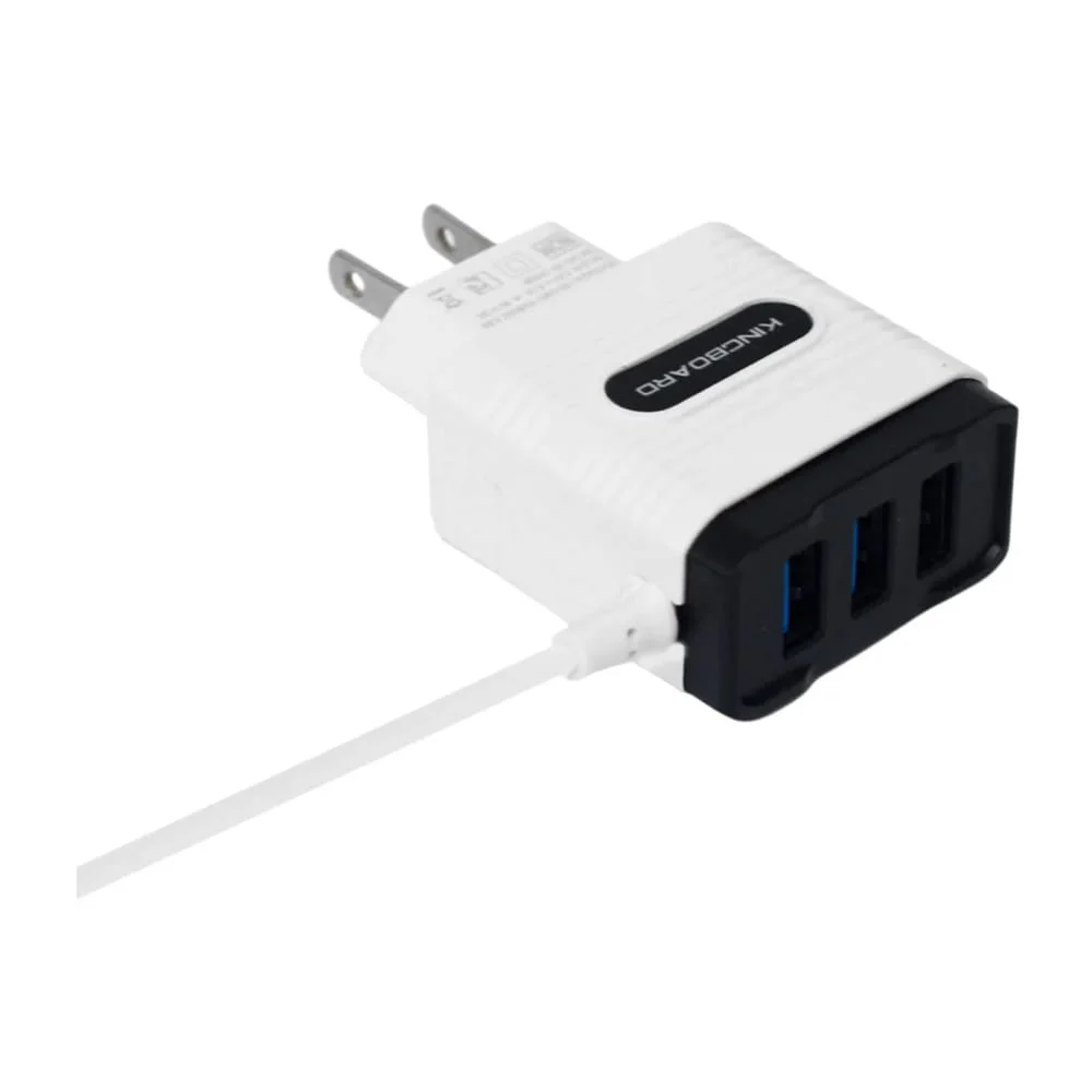 Combo cargador con entrada tipo c, 3 puertos usb y para carga 5.1a, variedad de colores / cdq-366