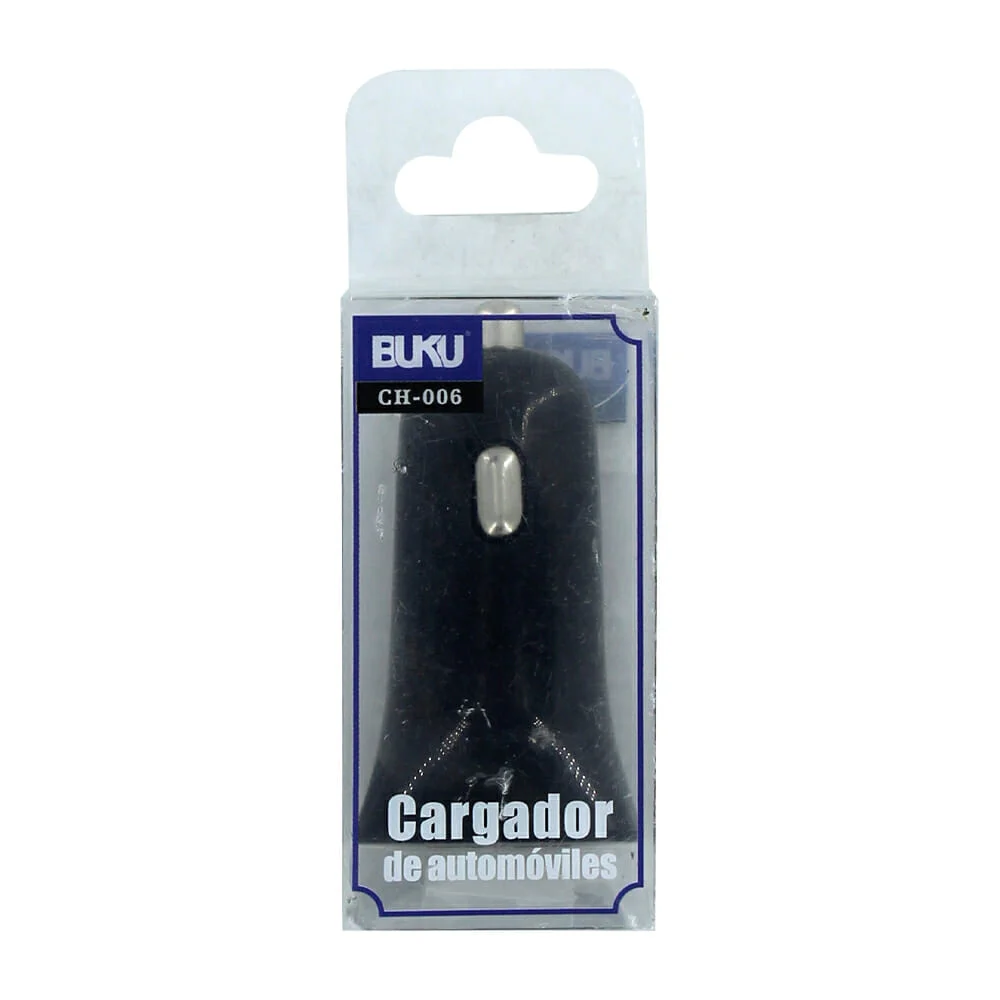 Plug buku cargador de coche con 2 puertos usb ch-006