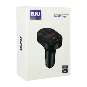 Transmisor fm y reproductor mp3 con pantalla digital y dos puertos us…