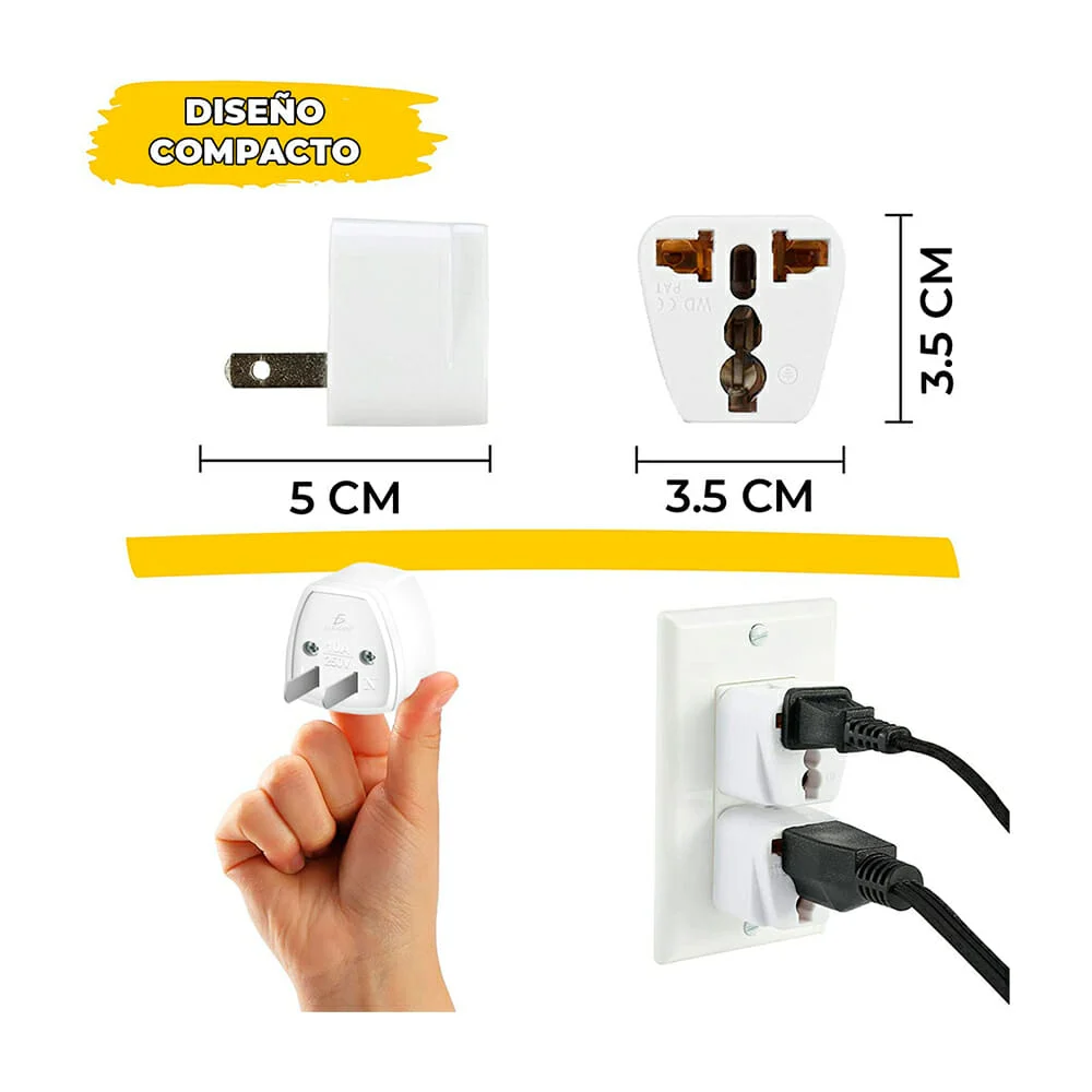 Adaptador de corriente enchufe universal...