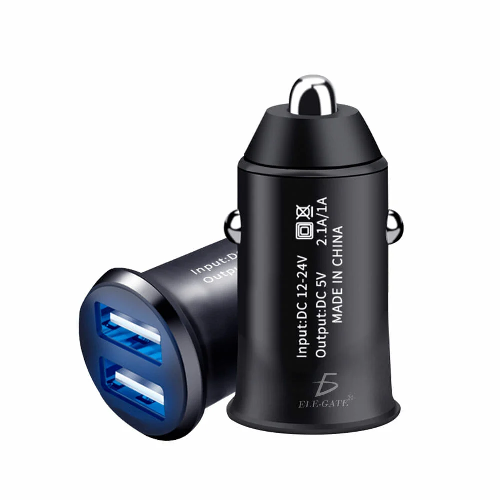 Plug cargador de carro con 2 puertos usb...