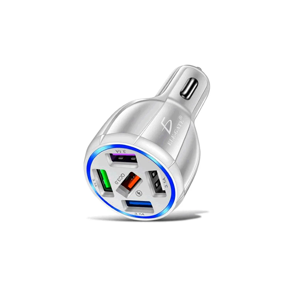 Cargador para coche qc3.0, con 5 puertos usb de carga rápida 3.1a, variedad de colores / ch.94