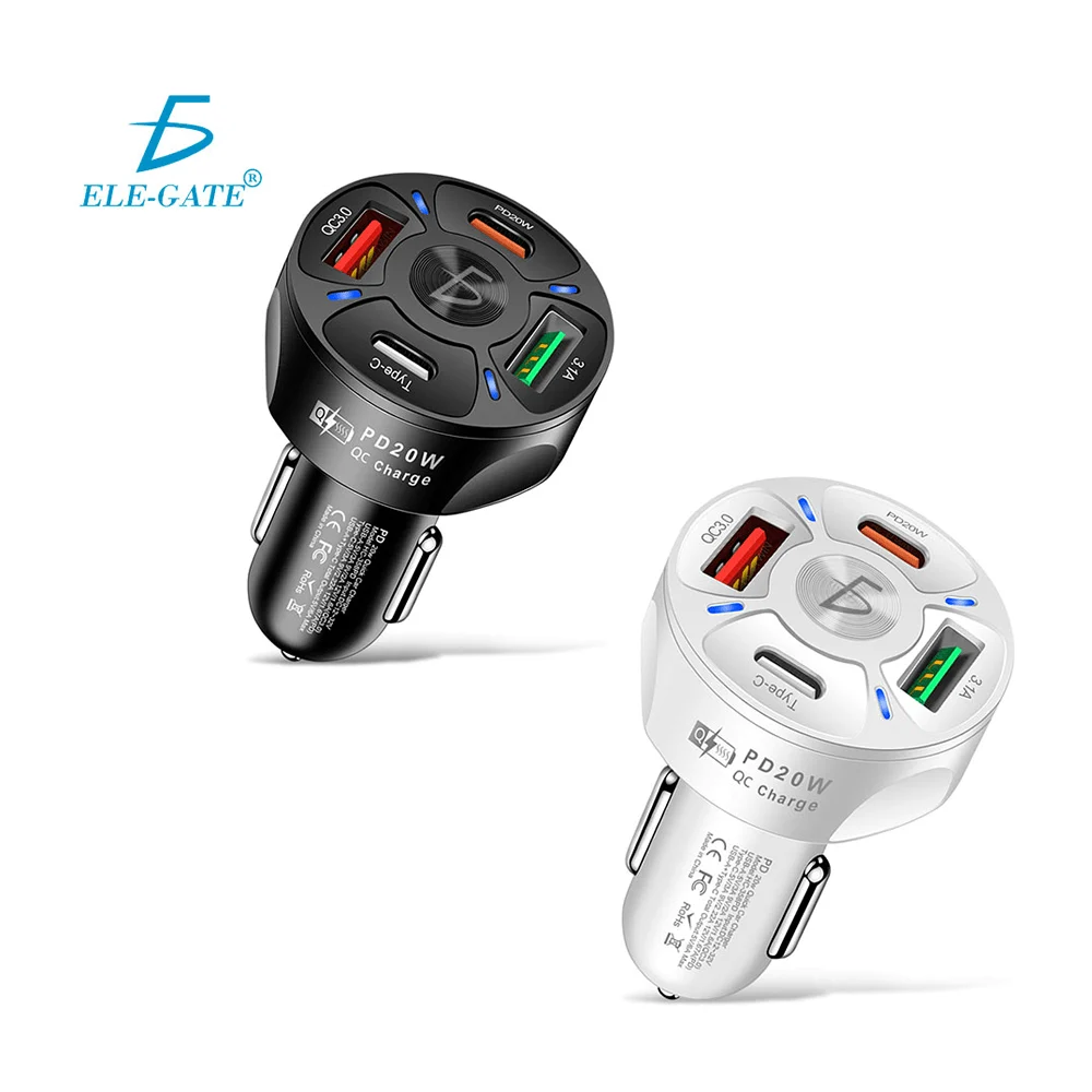 Cargador / plug 4 en 1 para carro, con 2 puertos usb de carga rápida y 2 puertos usb-c de carga rápida / ch.99