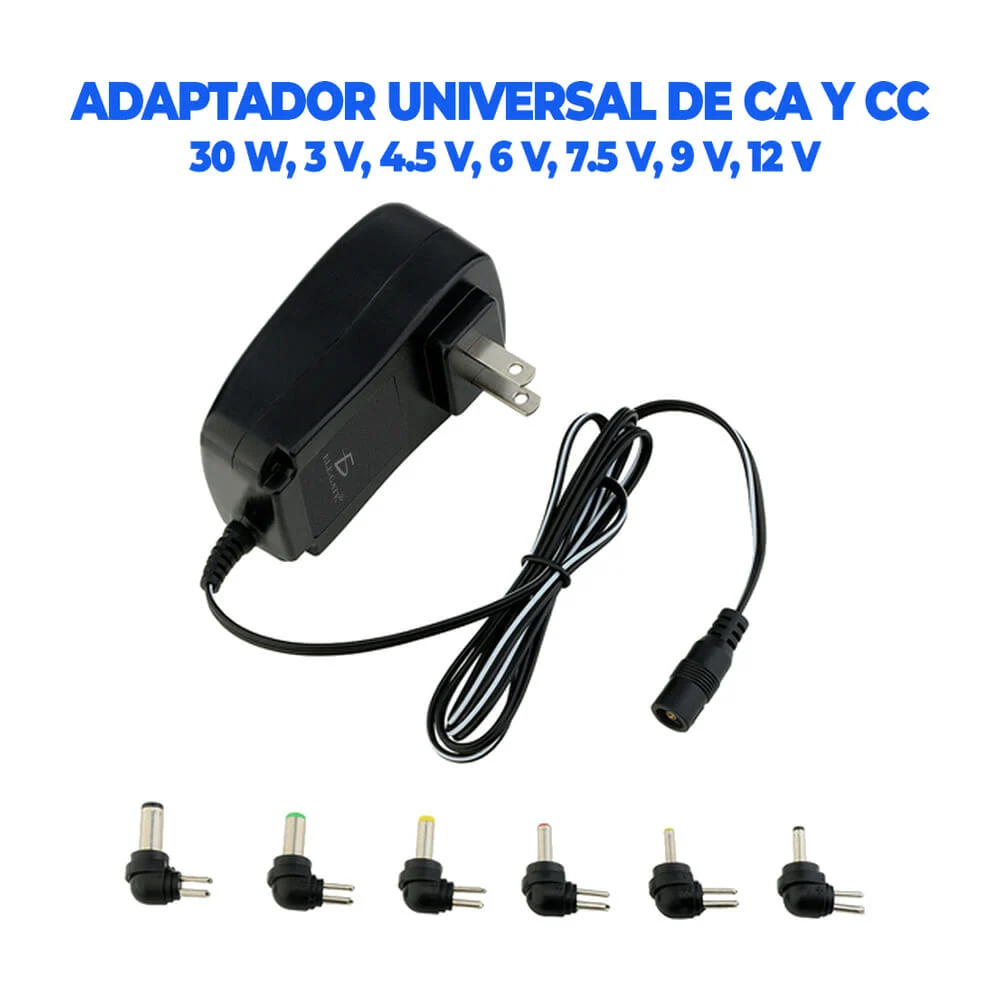 Adaptador cargador eliminador universal ele-gate con 6 puntas intercambiables / ch.wh668
