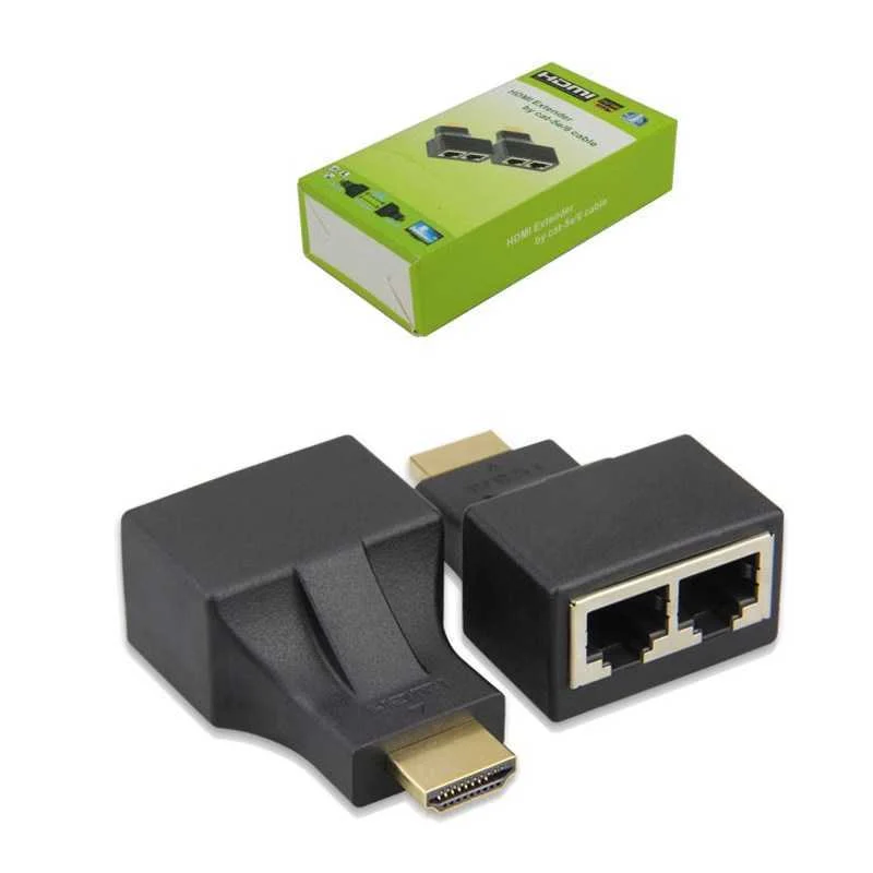 Adaptador extensor de entrada lan a hdmi...