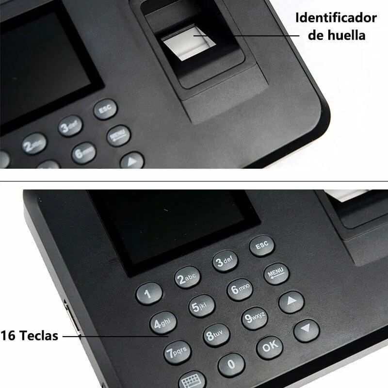 Reloj con checador biométrico de huella...
