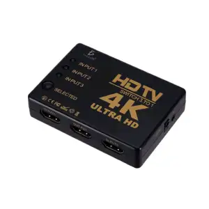 Switch hdmi 4k con control remoto para ps3, xbox, pc, laptop, + 3 pue…