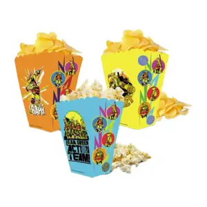 Paquete con 6 recipientes - cajas de cartón con diseño de las tortuga…