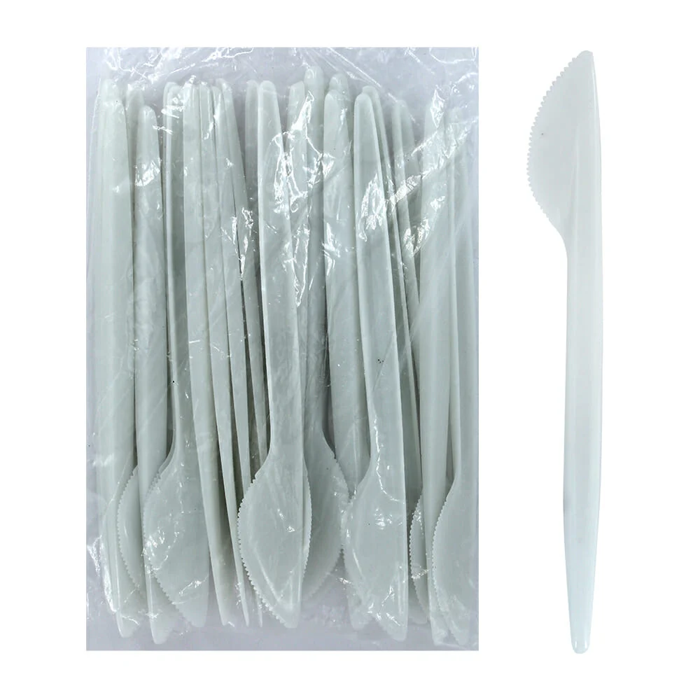 Paquete de 25 cuchillos de plástico desechable n:3 / cuchillo-n-3