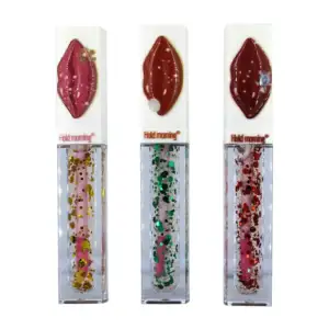 1pza Brillo labial mágico con lentejuelas, variedad de colores / hold…