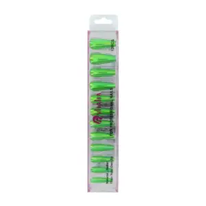 Set de 12 uñas postizas con efecto metálico tornasol, variedad de col…