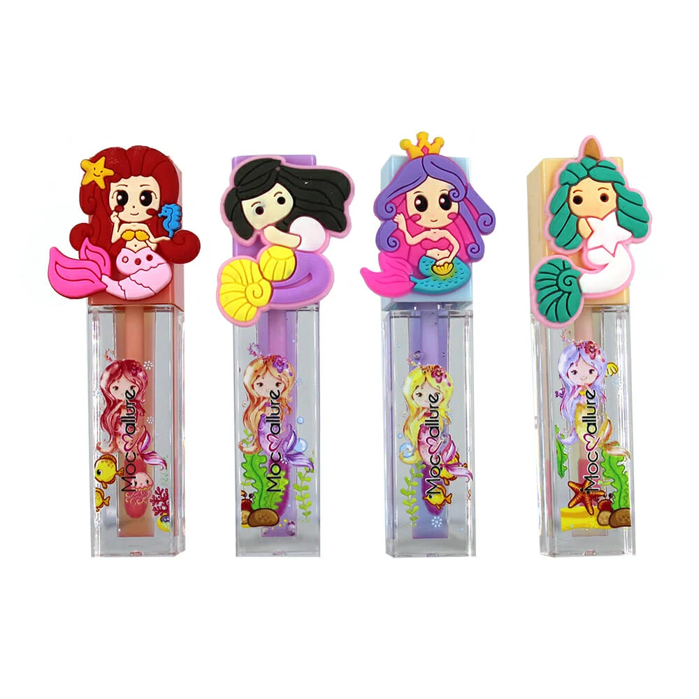1pza Brillo labial mágico con diseño de sirena, variedad de colores / moc mallure / moc allure