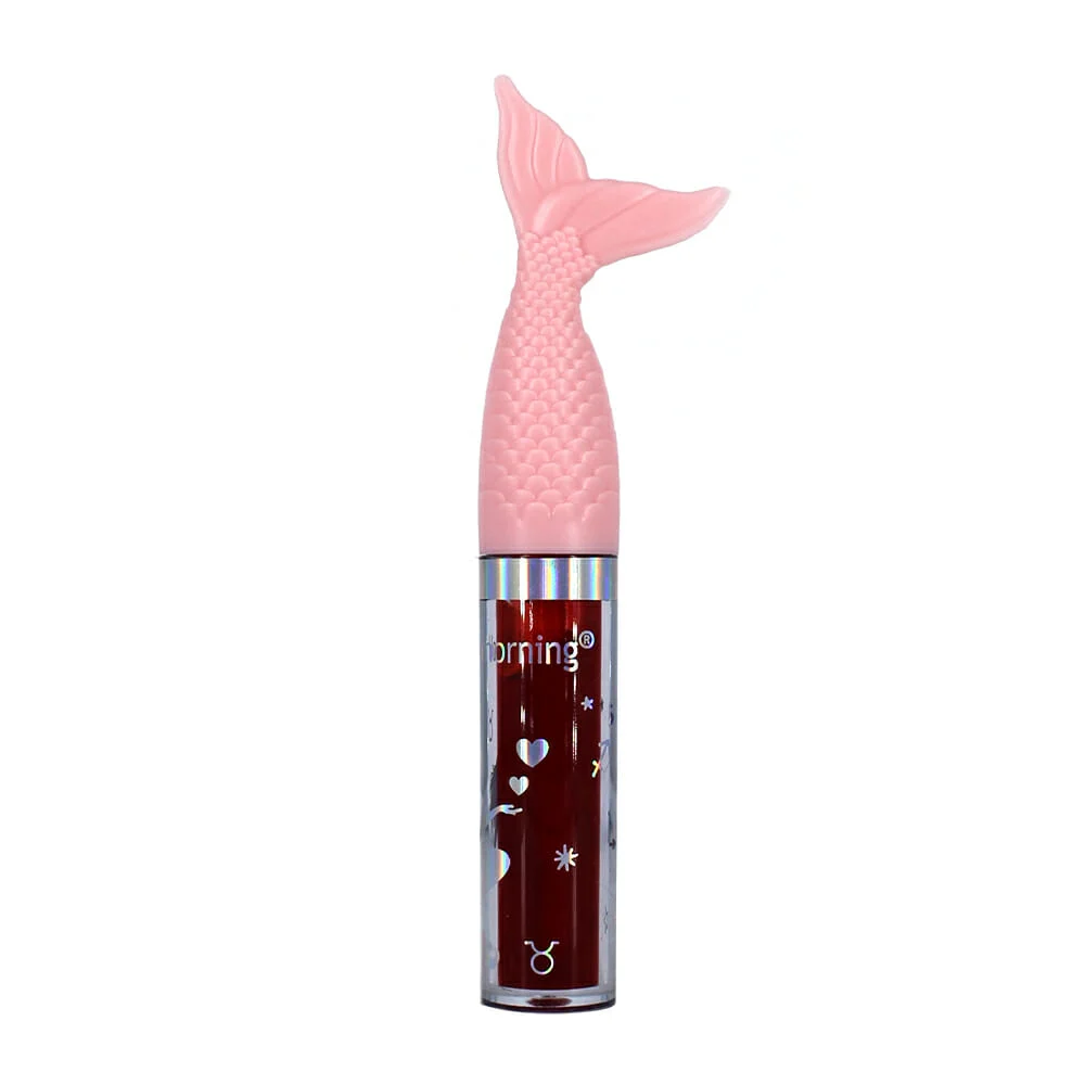 1pza Brillo labial tinta con diseño cola de sirena para labios / hold morning