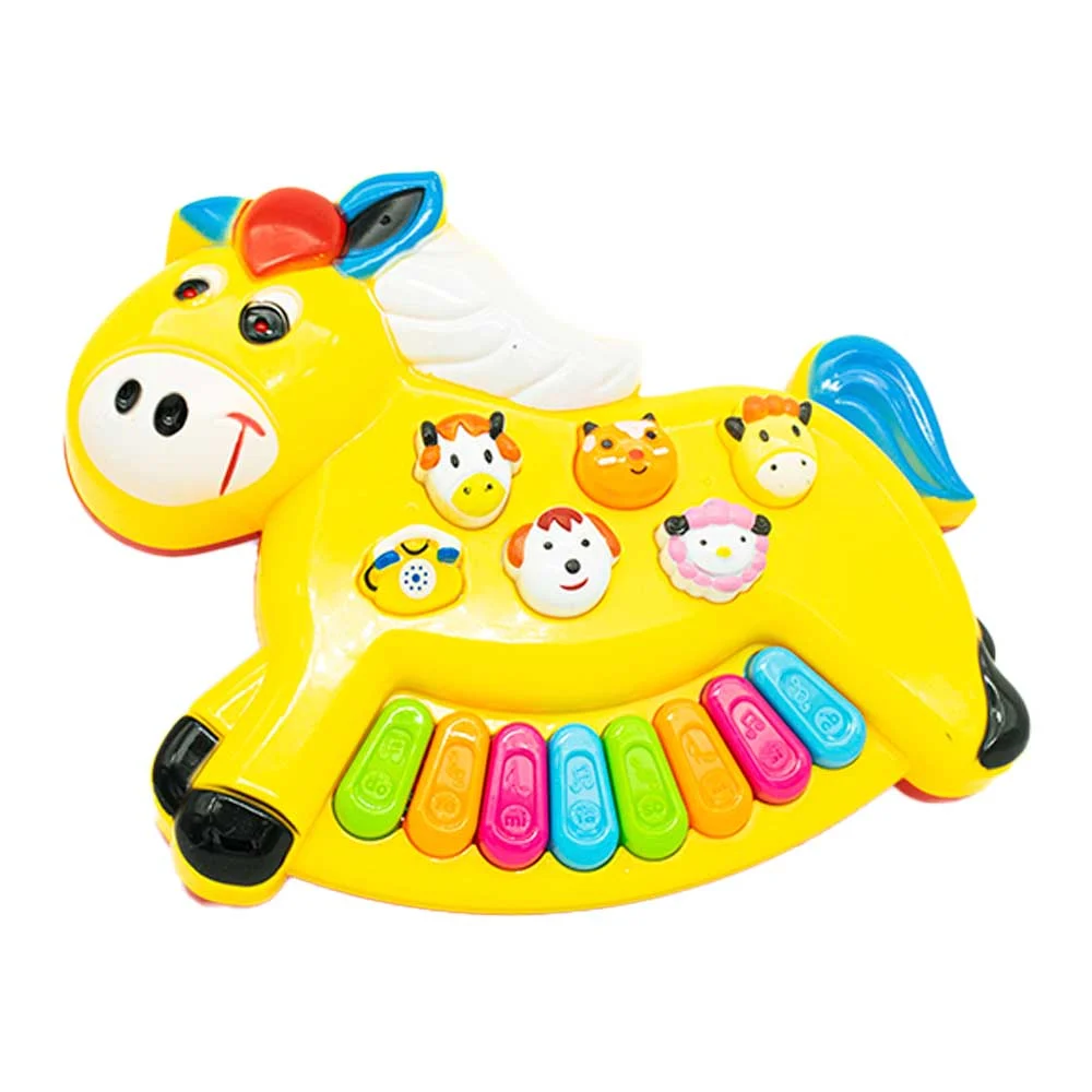 Piano interactivo de juguete en forma de animales con luz y sonido / fg4562
