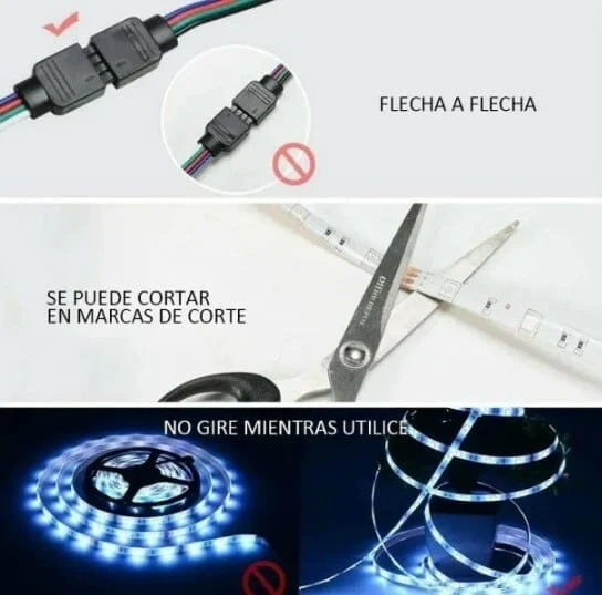Tira led rgb cable