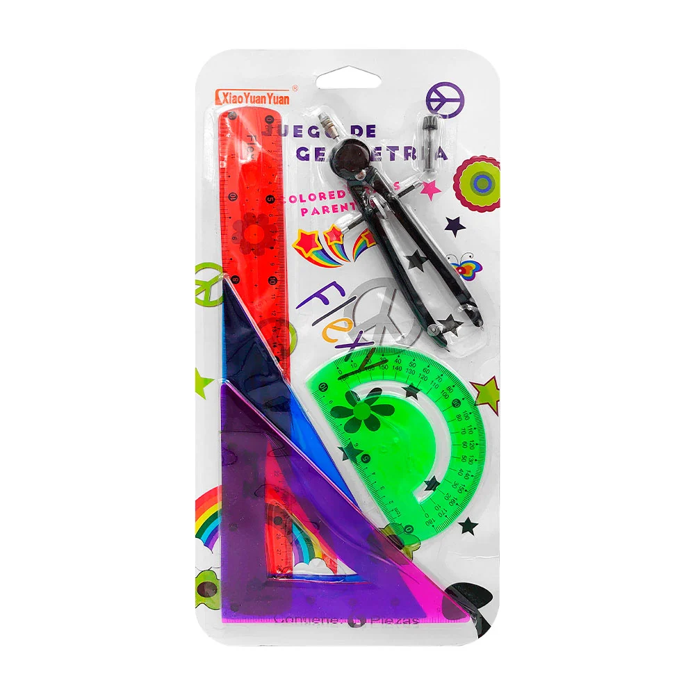 Juego de geometría 5 piezas + puntas de...