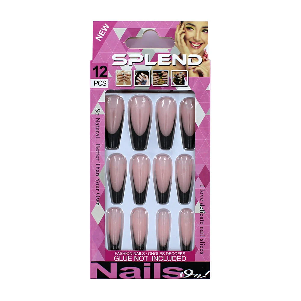 Set de 12 uñas postizas con diseño bal...