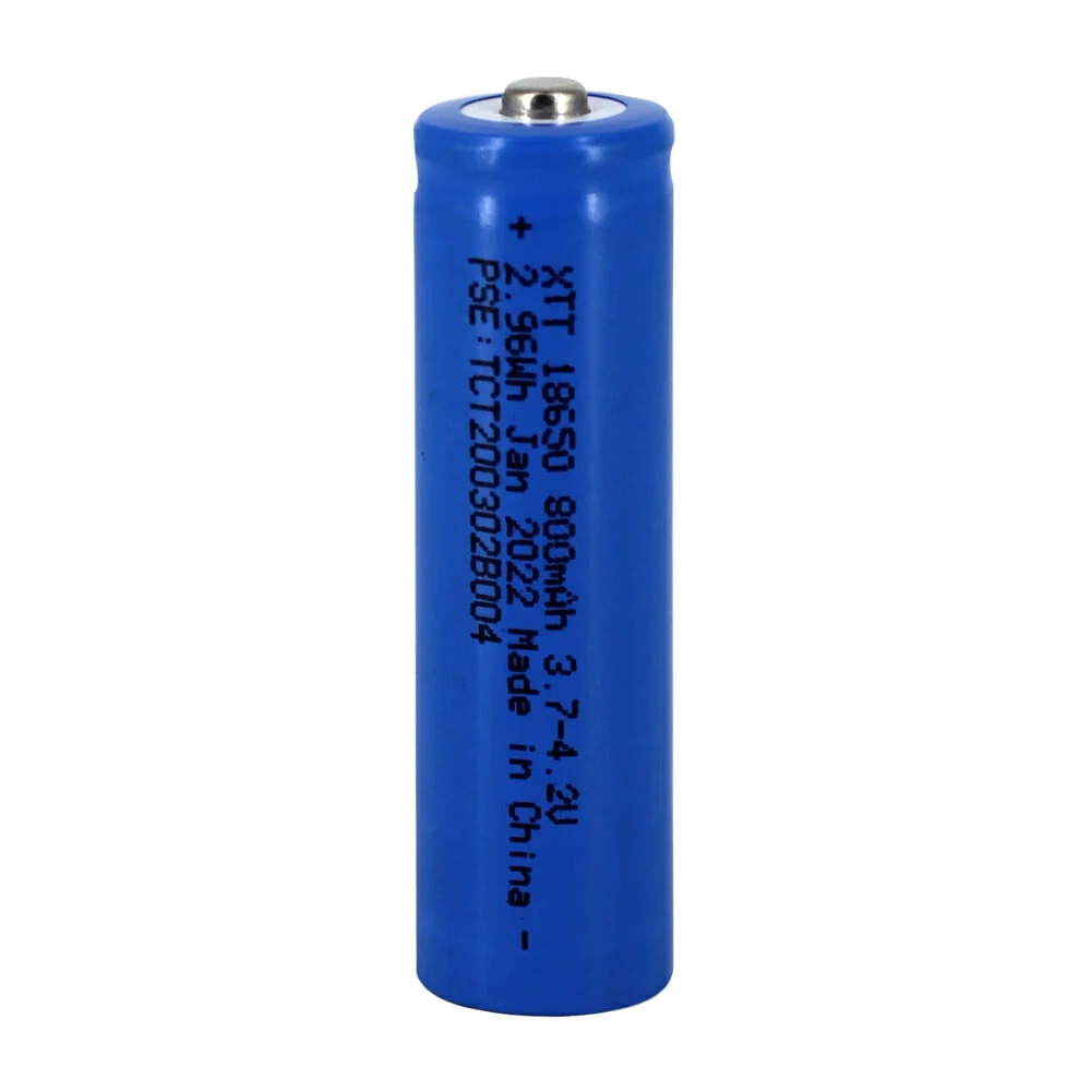 1pza Pila batería recargable 18650 con capacidad de 800mah 3.7a / xtt18650