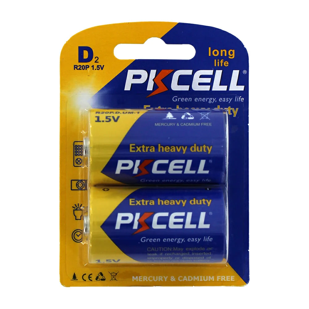 Blister con dos baterías pkcell, 1.5v, ...