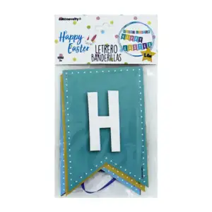Banderín letrero euro novelty happy easter de 11 piezas con listón de…