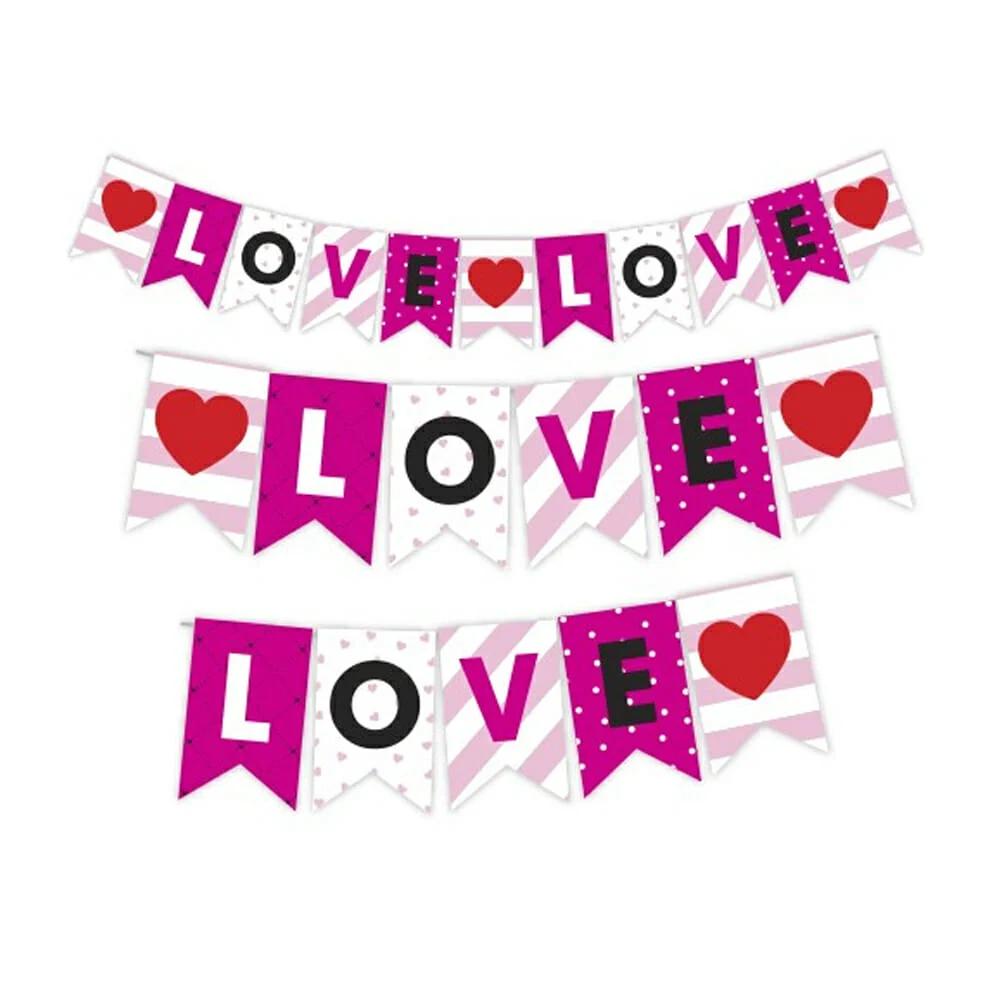Banderín love euro novelty de 1.3 metros con 11 piezas / debbsv