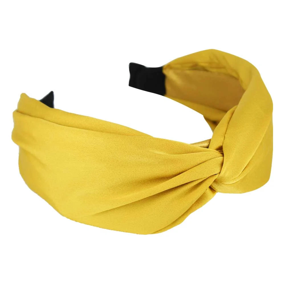 1pza Diadema de nudo para el cabello gruesa sencilla, variedad de colores